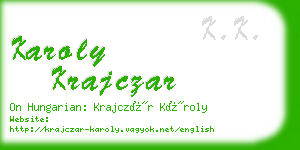 karoly krajczar business card